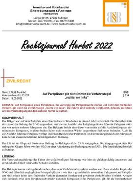 Rechtsjournal Herbst 2022